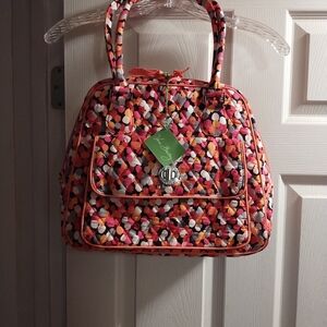 NWT Authentic Vera Bradley Pixie Confetti Turnlock Satchel